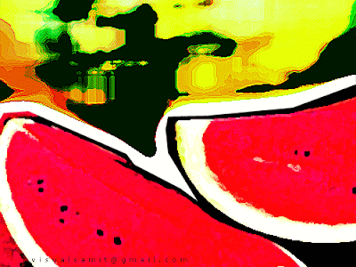 Digital Painting - Melon Time by Samit Roy